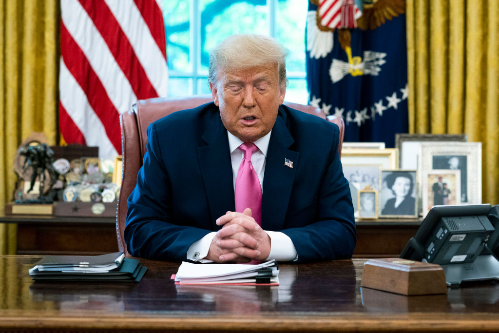 Trump Meets With Cabinet Members, Members Of Congress On Stimulus Payments