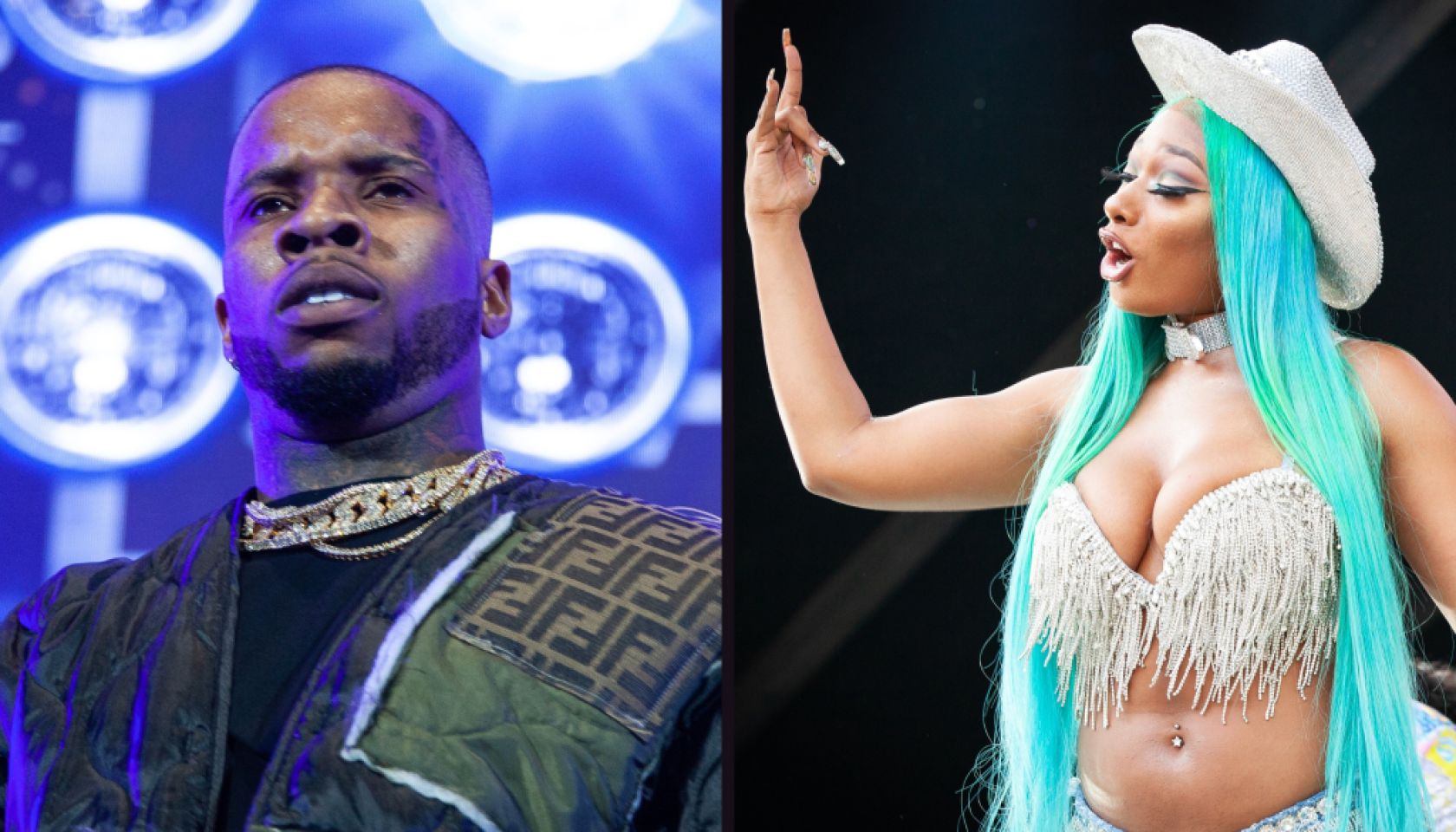Megan Thee Stallion Tory Lanez composite